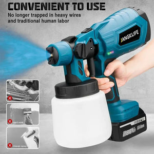 Cordless High Powerful Wireless Paint Spray Gun # (7)