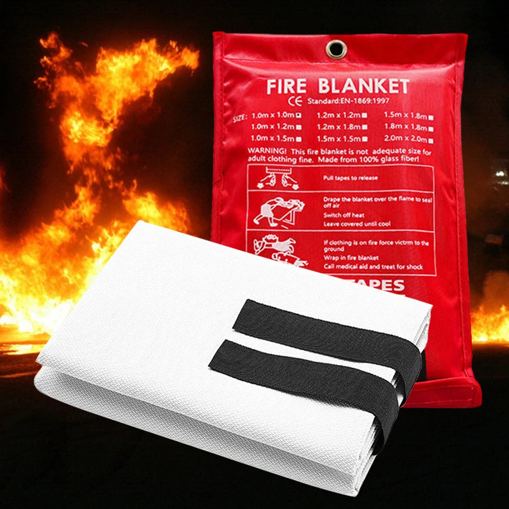 Fire Blanket Emergency Fire Retardant Blanket Heat Insulation Fire Suppression Blanket for Kitchen Fireplace Grill Car Camping