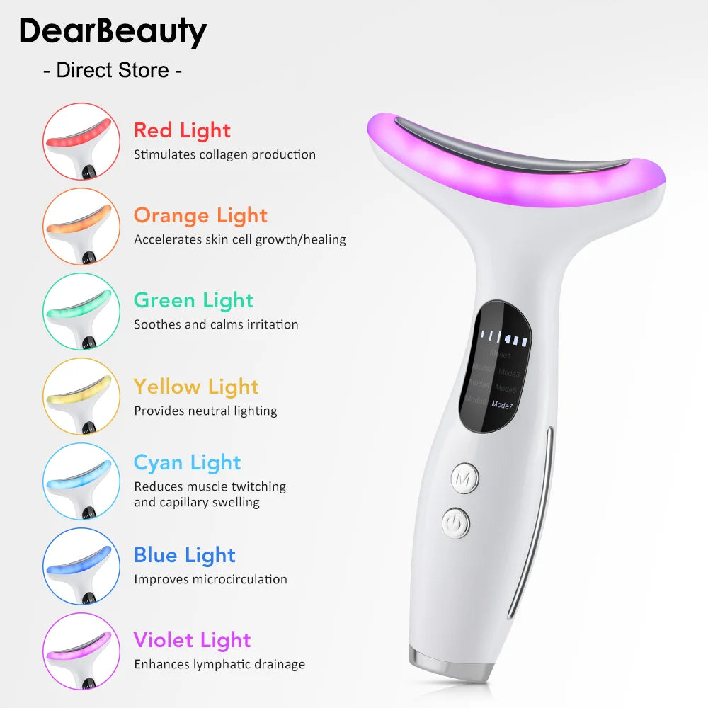Intense pulsed LED Face Neck Massager EMS Face Sculpting Tool Skin Rejuvenation Device Facial Lifting Beauty Machine Skin Care Tools