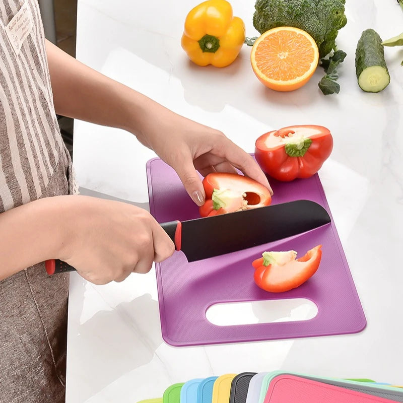 Cutting Board PP Kitchen Chopping Board for Fruits & Veggies Lightweight Square Dishwasher Safe Non-Slip Surface