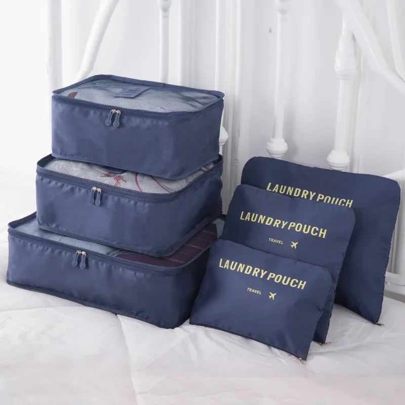 Travel Storage Bag Six Piece Set Luggage,Clothing Sorting Bag,Business Travel Clothes,Shoes,Underwear Packaging Storage Bag