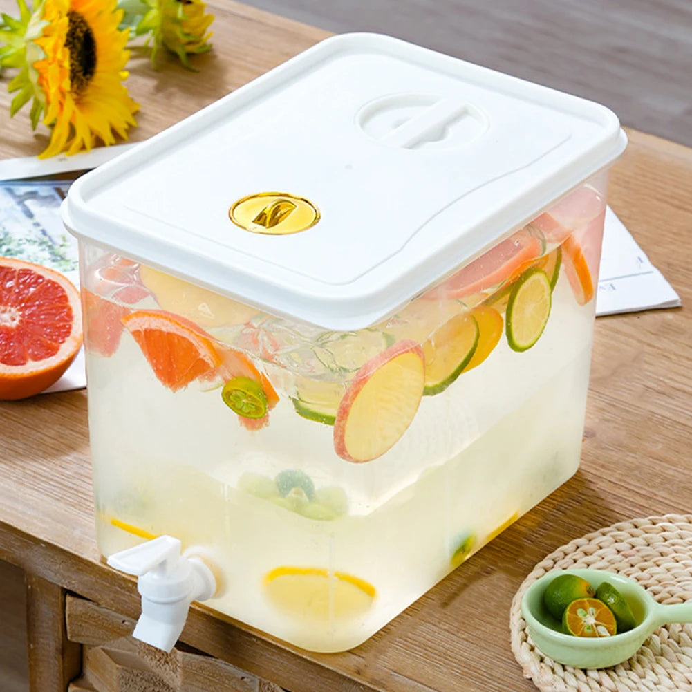 3.5L Large Capacity Cold Kettle Fridge Beverage Dispenser with Faucet Lemonade Drinks Bucket Container For Summer Party