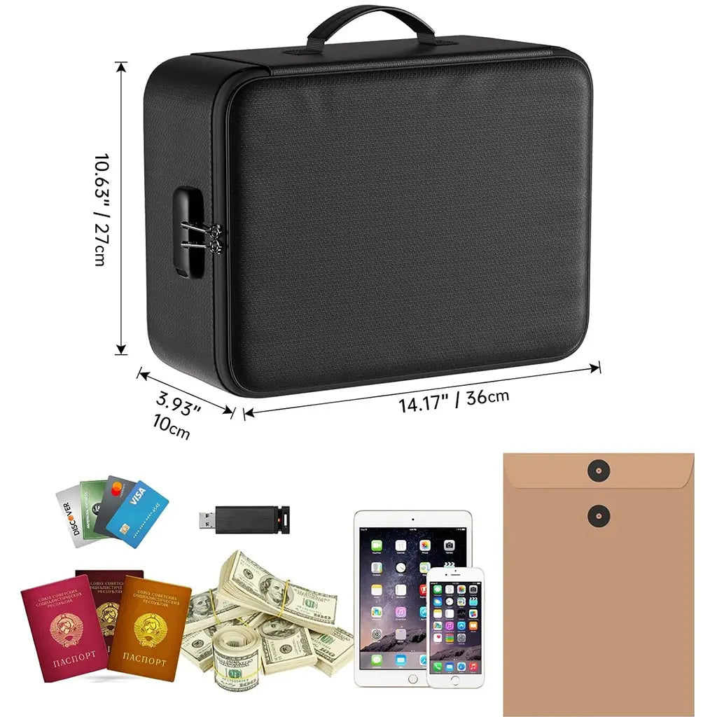 Fireproof Document Box with Lock#6