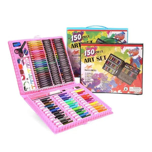 Children’s 150 Piece Paintbrush Set DIY Painting Graffiti Art Crayon Watercolor Pen Gift Box Stationery # (4)
