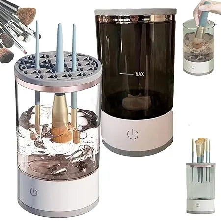 Automatic Makeup Brush Cleaner and Dryer, Illumi Brush Blender Cleaner, Brushly Pro Electric Makeup Brush Cleaner with Cleaning Bowl