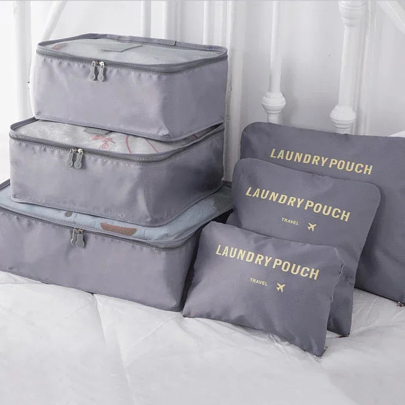 Travel Storage Bag Six Piece Set Luggage,Clothing Sorting Bag,Business Travel Clothes,Shoes,Underwear Packaging Storage Bag