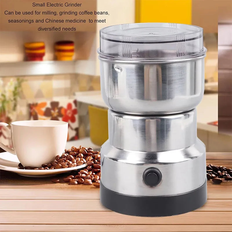 2 in 1 Kitchen Multifunctional 4 Blade Grain Grinder Coffee Chopping Home Electric Coffee Grinder Nut Bean Flavor Blender