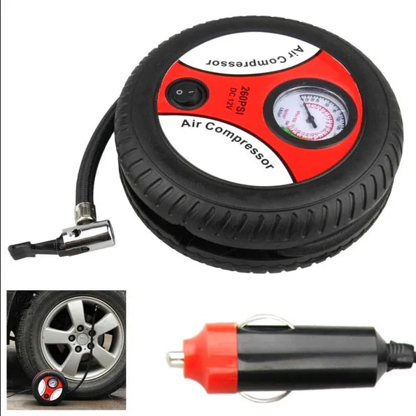 Tire Inflator Air Compressor Attachment,12v Outdoor Travel Emergency Air inflator Pump,Portable Electric Mini air Compressor for Car Tires,Rubber Floater,Balls,Hovercraft