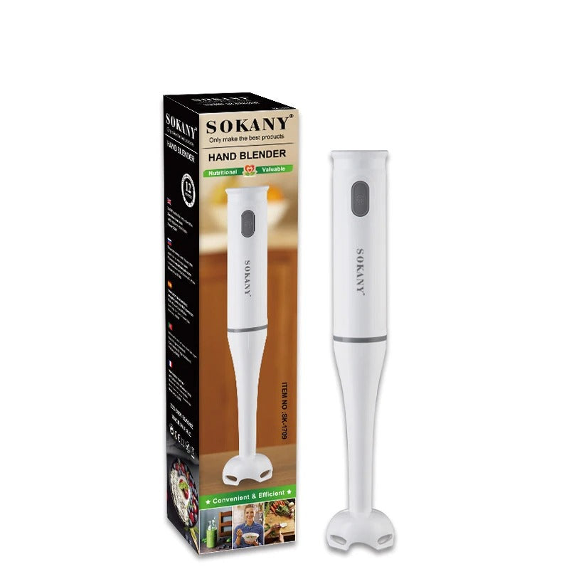 Sokany Hand Blender Stainless Steel Electric Blender Multi functional Kitchen Handheld Immersion Portable Blender Automatic Blender Mini Kitchen Tool