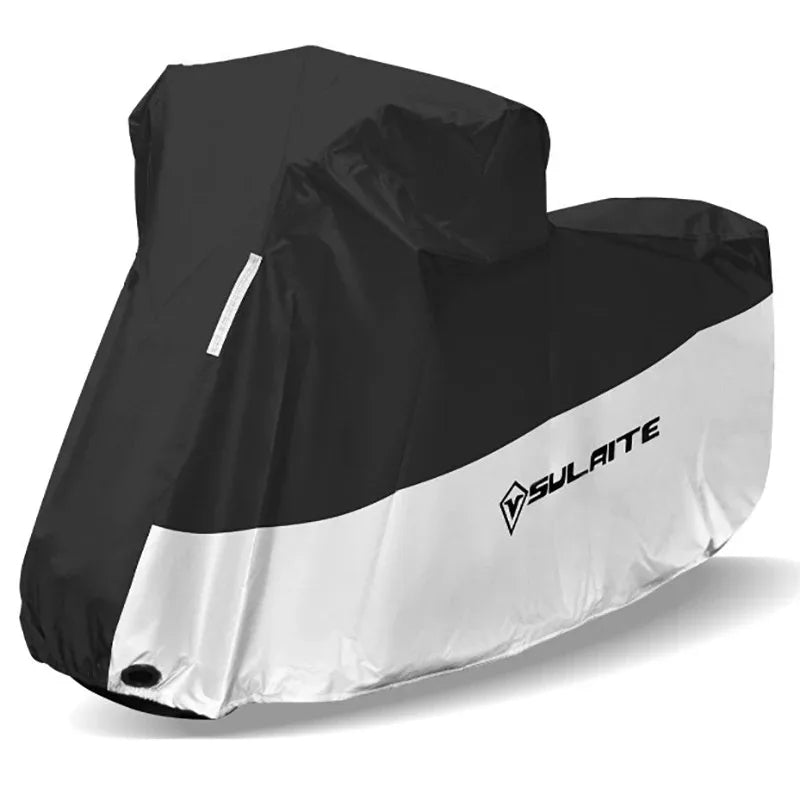 Waterproof Dustproof Motorcycle Cover Accessories 210D Fabric Reflective Strips & Lock Holes for Scooter/Bike Indoor Supplies