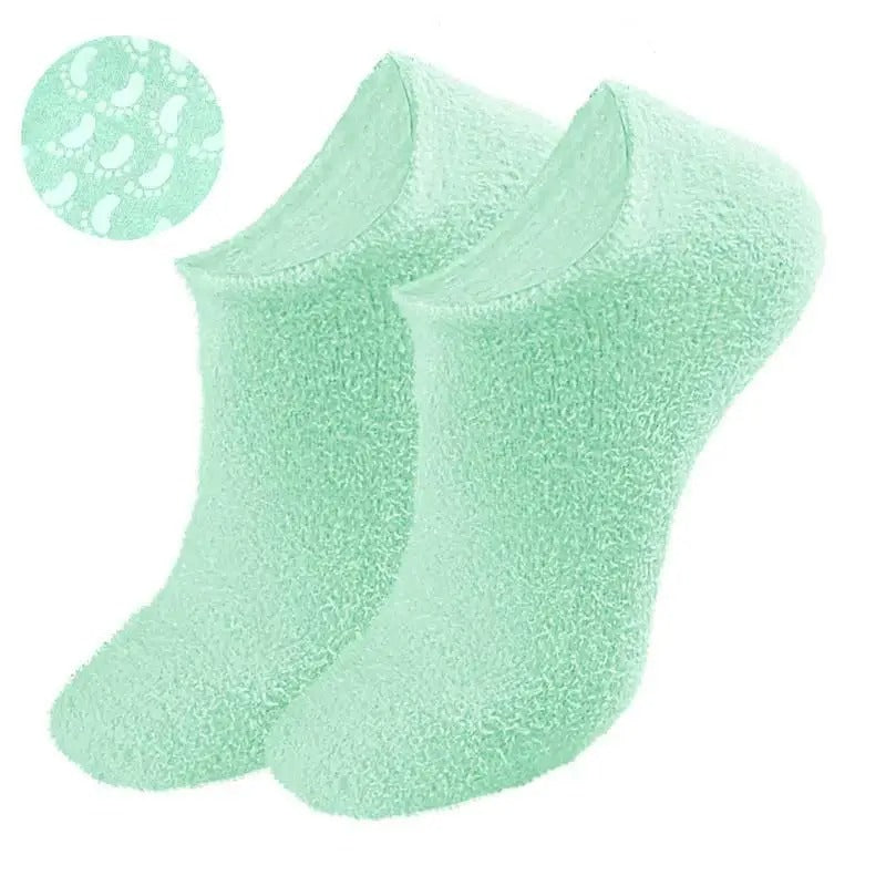 Hydrating Gel Heel Socks-Moisturizing Socks Full Foot Gel Breathable Anti-Crack Ankle Socks Daily Wear Exfoliating Preventing Dryness Cracked Heel Care