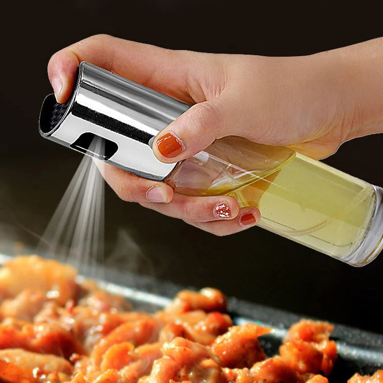 Multi-Functional Glass Sprayer & Oil/Barbecue/Seasoning Bottle - Kitchen Press-Type Oil Control Sprayer for Grilling & Cooking!