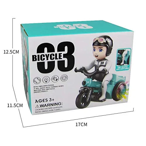 Stunt Bicycle 03 Toy with Light Effects & Music - 360 Degree Rotation
