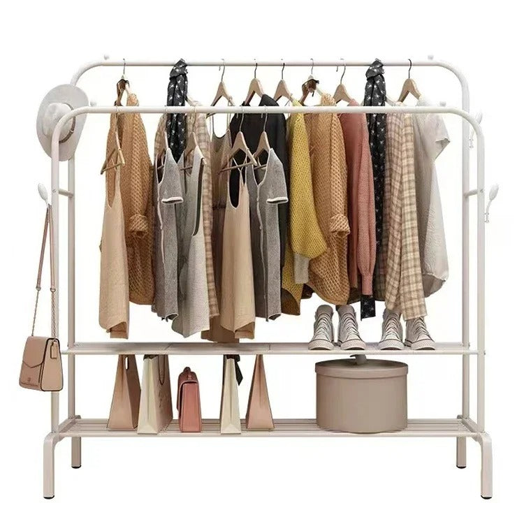 2 TIER DOUBLE POLE CLOTH RACK