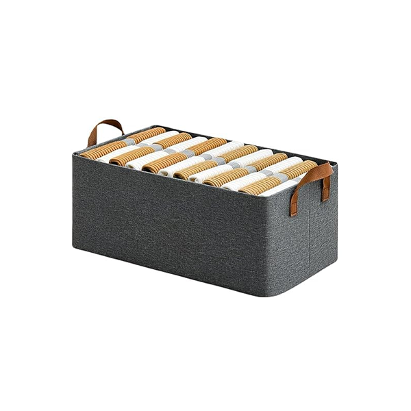Fold Non Woven Fabric Wardrobe Storage Box Gray Home Supplies Clothing Underwear Sock And Kid Toy Storage Organizer Cosmetics
