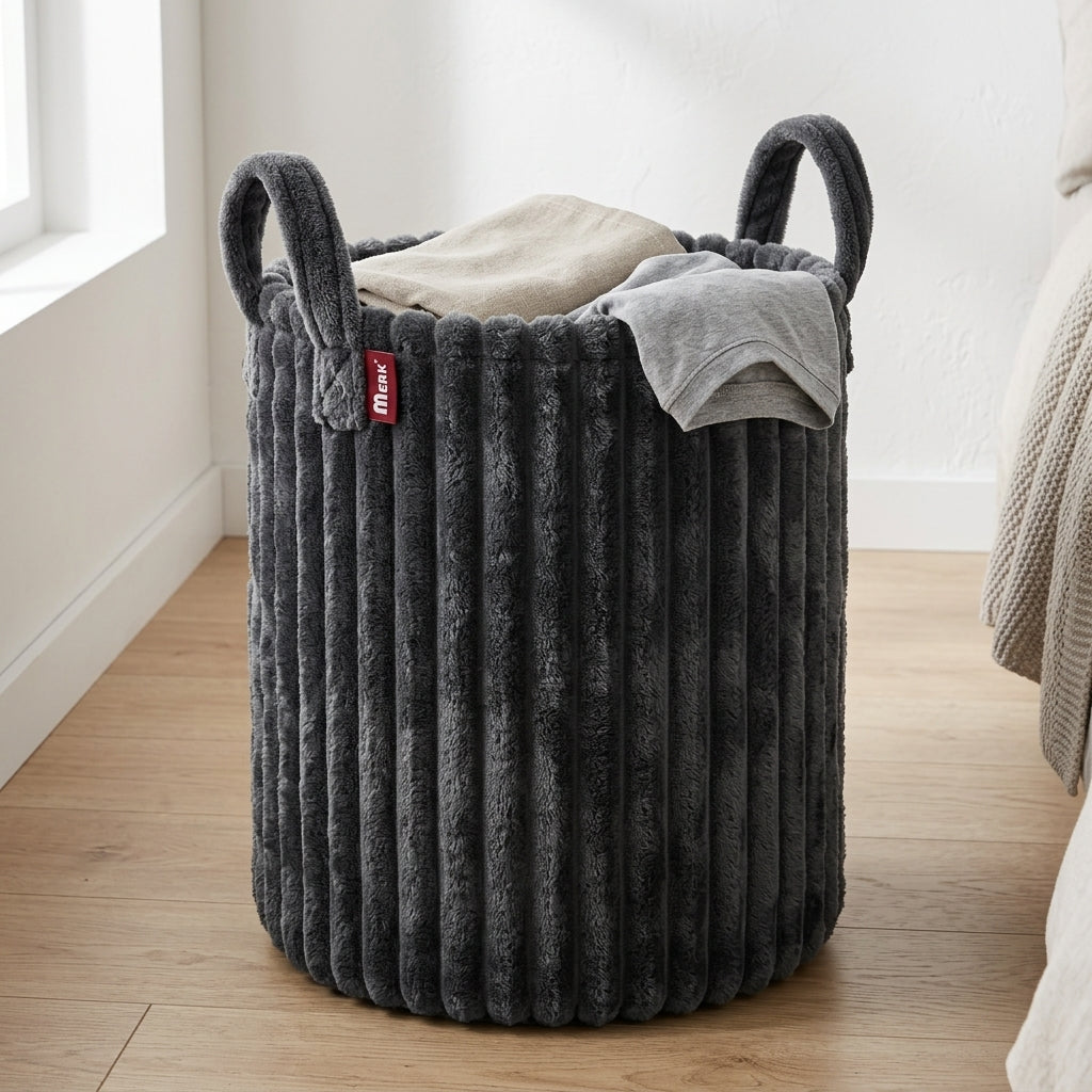 Large Gray Luxury Laundry Basket
