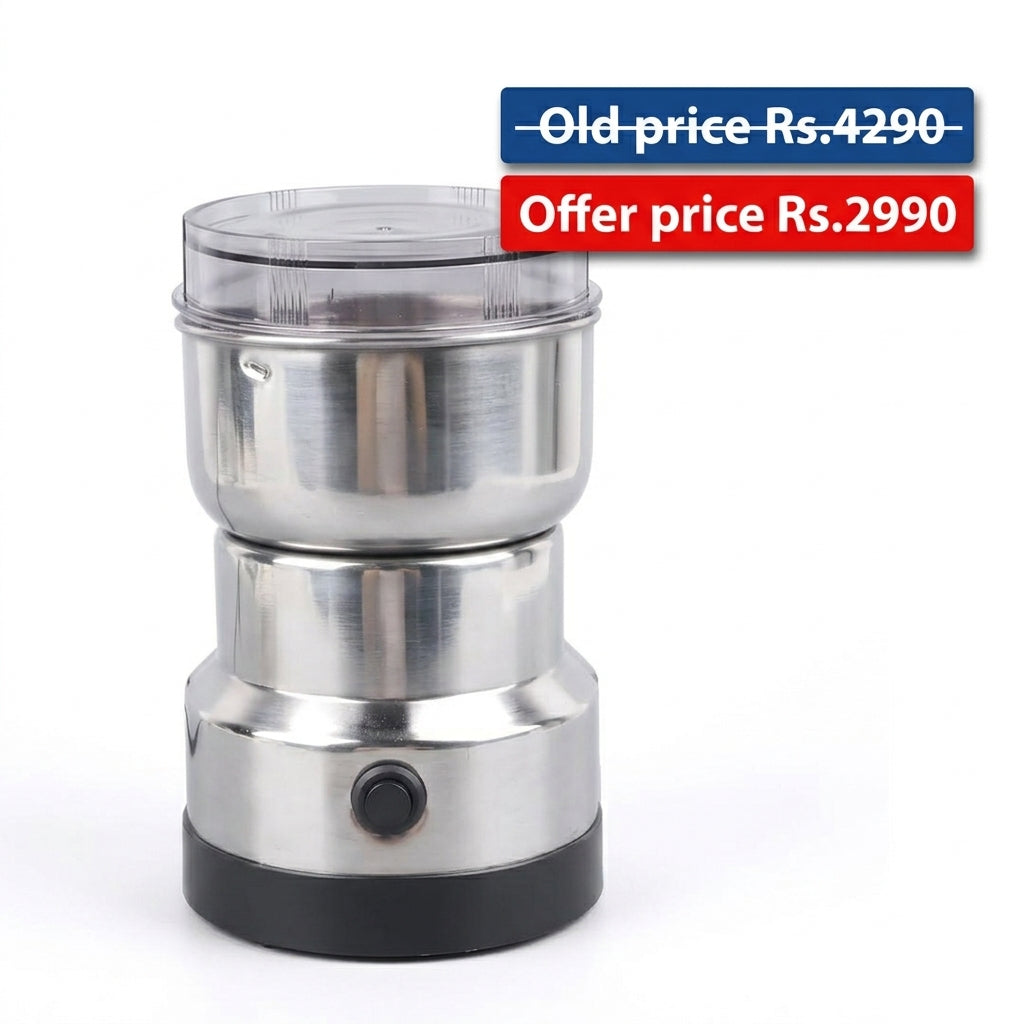 2 in 1 Kitchen Multifunctional 4 Blade Grain Grinder Coffee Chopping Home Electric Coffee Grinder Nut Bean Flavor Blender