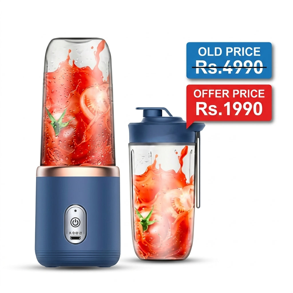 Portable USB Personal Mini Juicer Cup Handheld Travel Blender Single Double Cups for Water Bottles