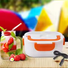 Heated Electric Lunch Box with Portable Food Warmer and Leakproof Compartments for Office School and Travel