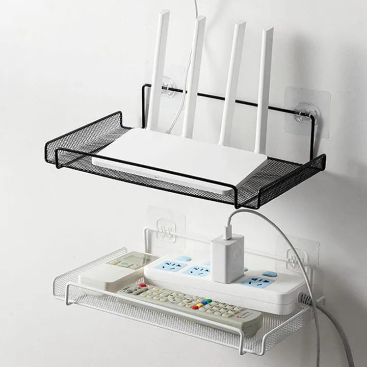 WiFi Router Shelf Wall Mount Shelf WiFi Router Storage Holder for Set Top Box Accessories 11.8 X 6.7Inch