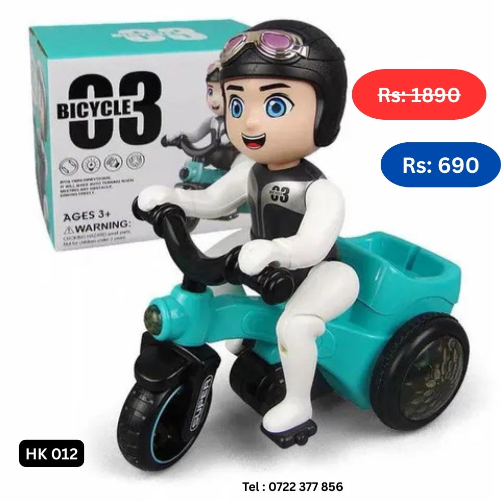 Stunt Bicycle 03 Toy with Light Effects & Music - 360 Degree Rotation