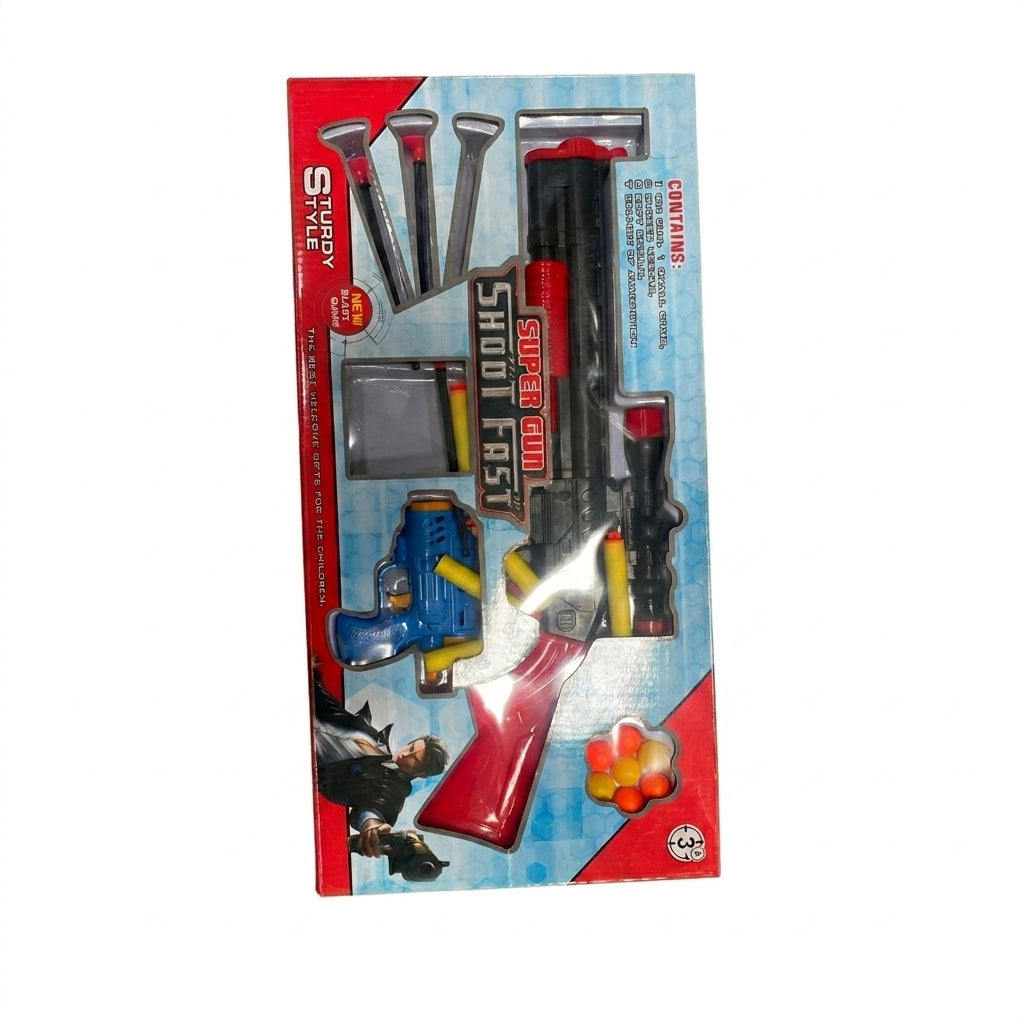 Soft Bullet Toy Gun Manual Gun Pistol Dart Blaster Colorful Plastic Shooting Model Launcher with Box Boys