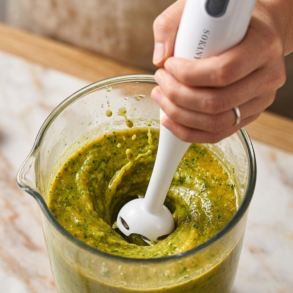 Sokany Hand Blender Stainless Steel Electric Blender Multi functional Kitchen Handheld Immersion Portable Blender Automatic Blender Mini Kitchen Tool