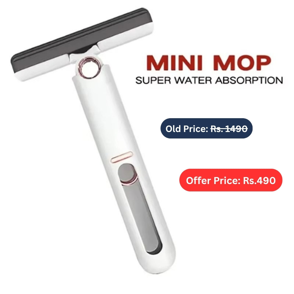 Folding Powerful Squeeze Mini Mop with Self-squeezing Floor Washing Desk Window Car Clean Tools