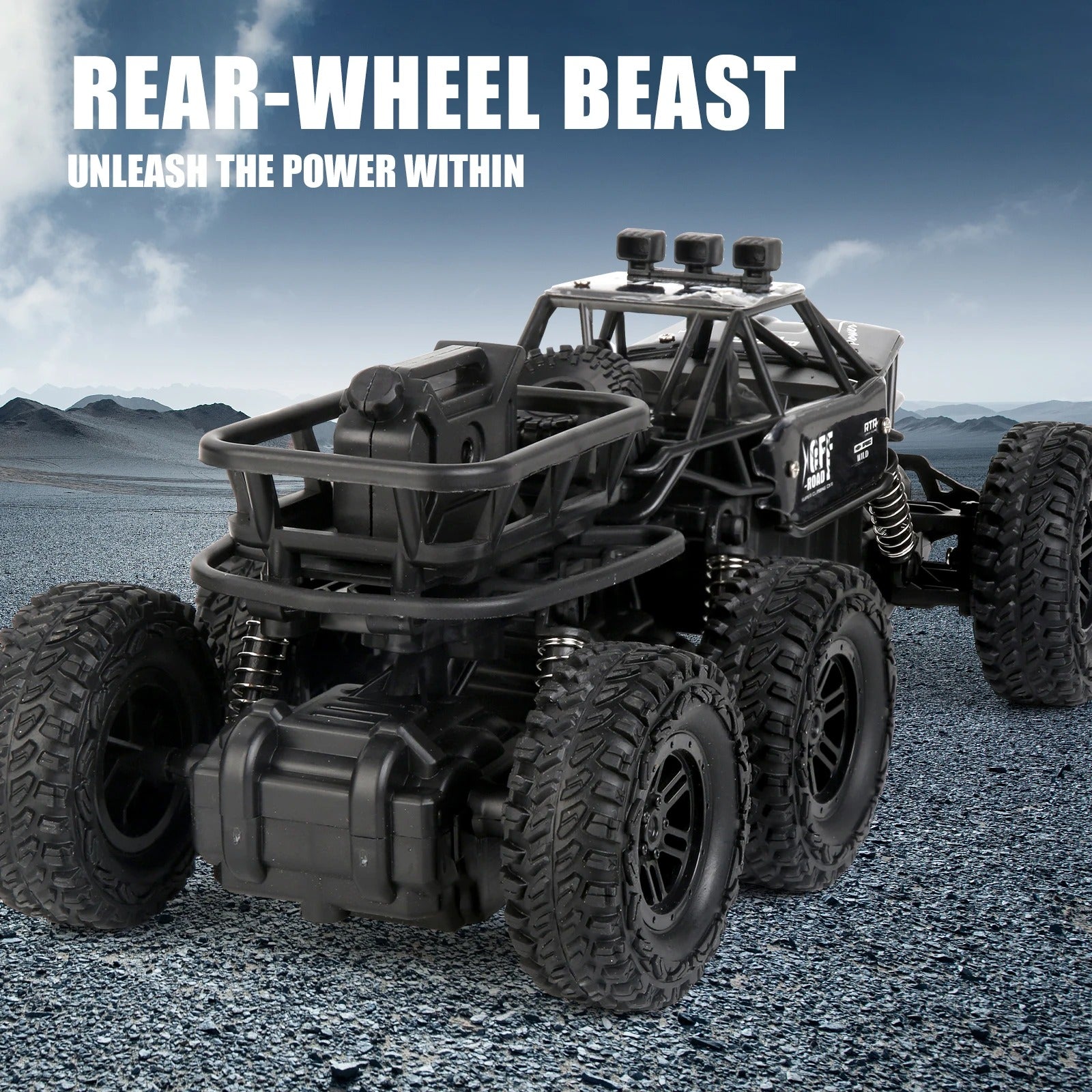 6-Wheel 4WD RC Off-Road Climbing Truck, Remote Control Car Toy, Perfect Gift for Kids 6+ Control Trucks Boys Toys for Children