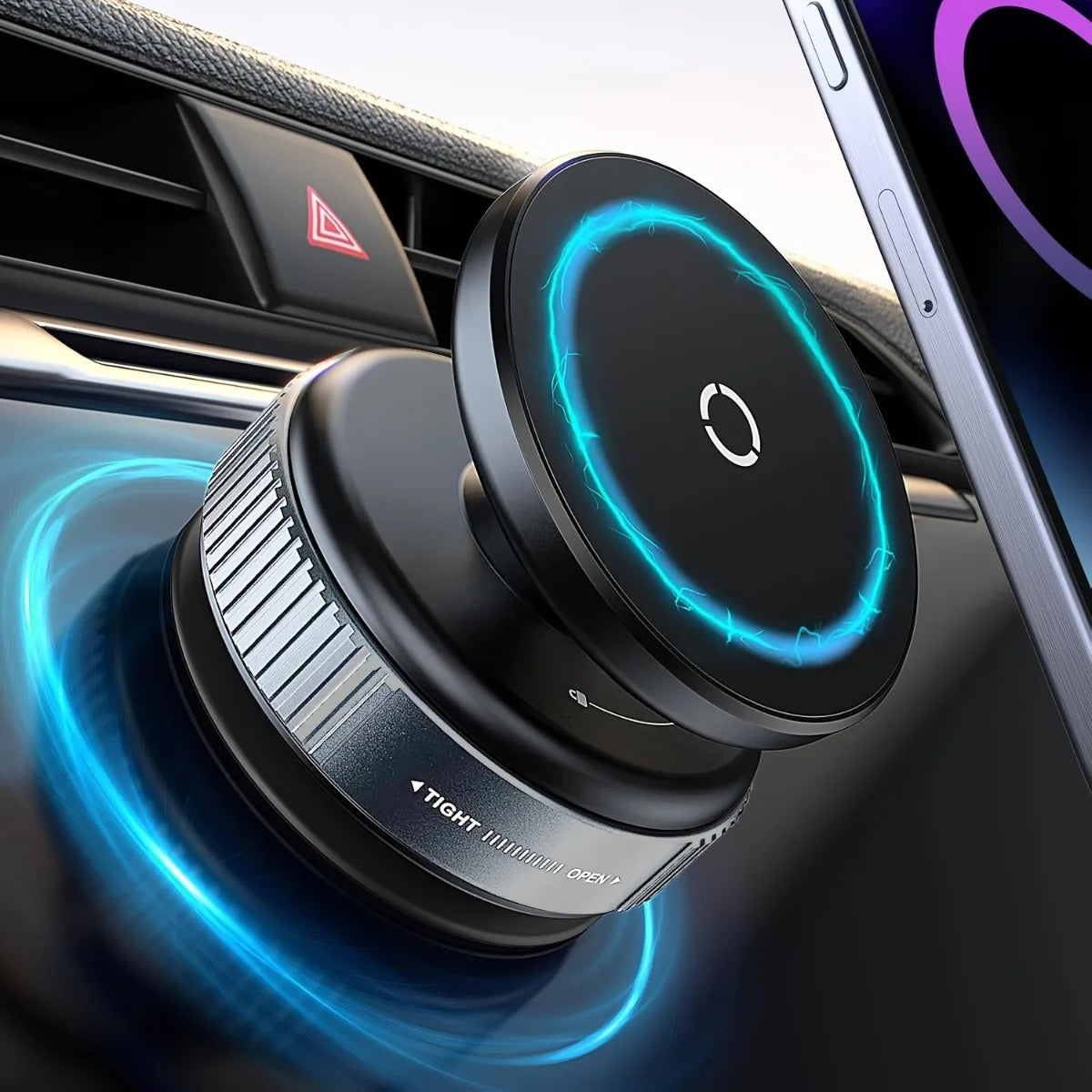 Phone Mount Vacuum Magnetic Phone Holder for Car,360 Adjustable Vacuum Magnetic Phone Holder, Magnet Car Mount for All Smartphone