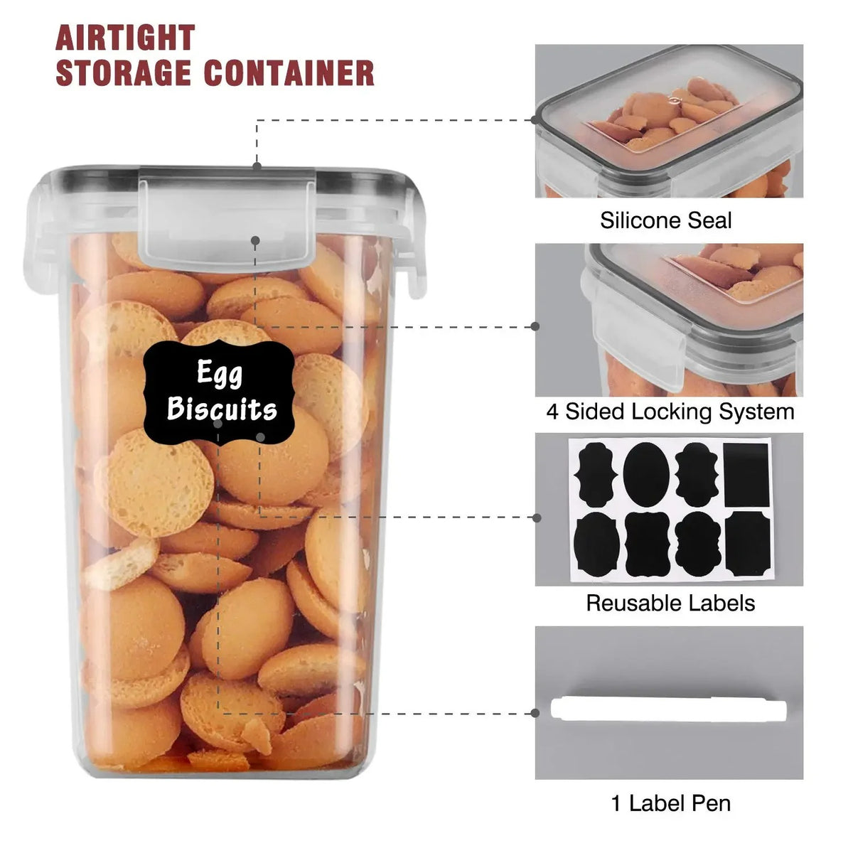 5 Piece Food Stoarge Container Set