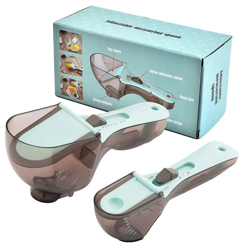 Adjustable Measuring Spoon Baking Plastic Measuring Spoons Kitchen Tools Kitchen Accessories