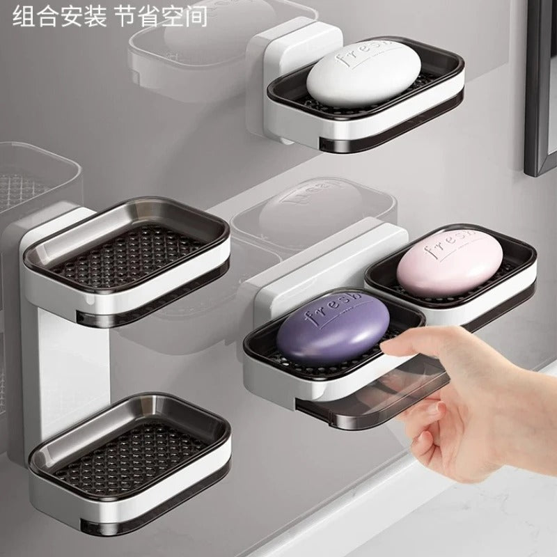 Rotary Type Bathroom Holder with Water Tray