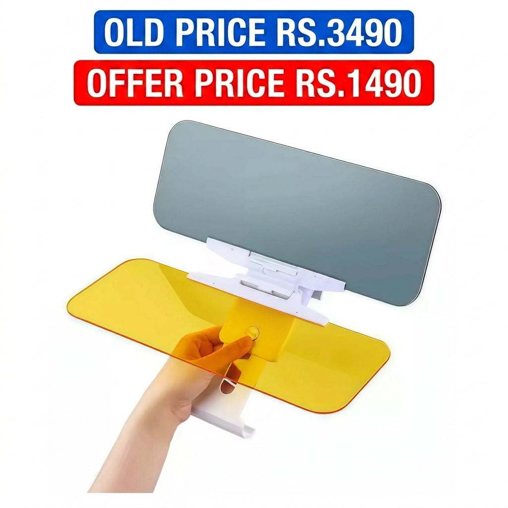 Two-In-One HD Car Sun Visor Polarized Sun Visor Transparent Anti-Glare Adjustable Suitable For Both Day And Night Adjustable Windsh