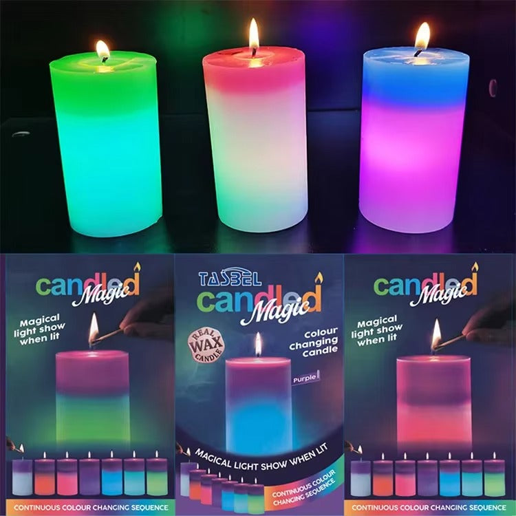Magic Colour Changing Wax Candles New Type LED Colorful Light Home Lighting Romantic Flickering Holiday Gift Decoration