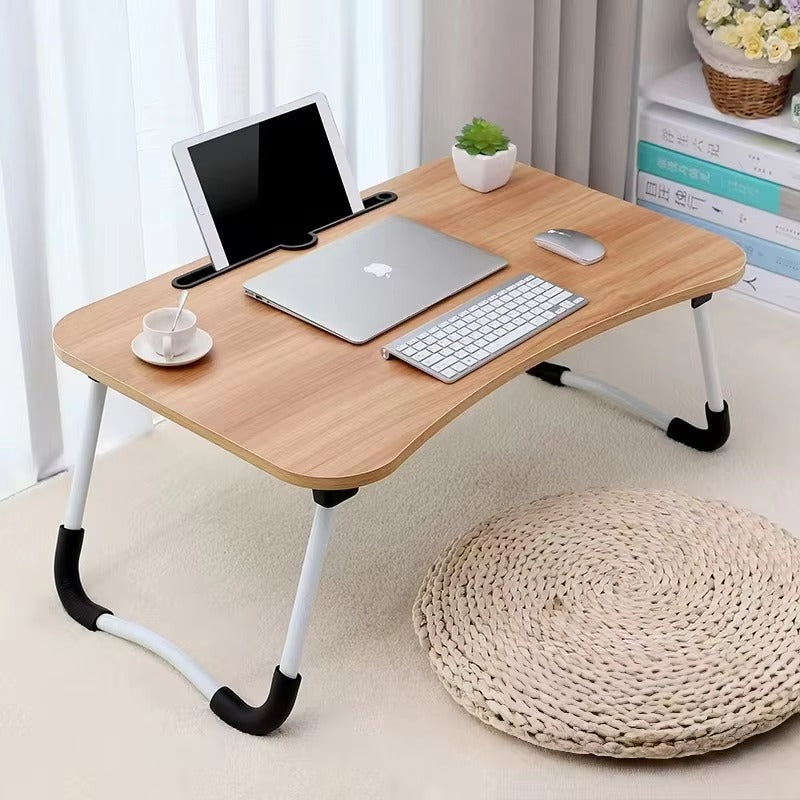 Folding Mini Table with Cup Holder Drawer Laptop Stand Bed Tray Portable Sitting Desk