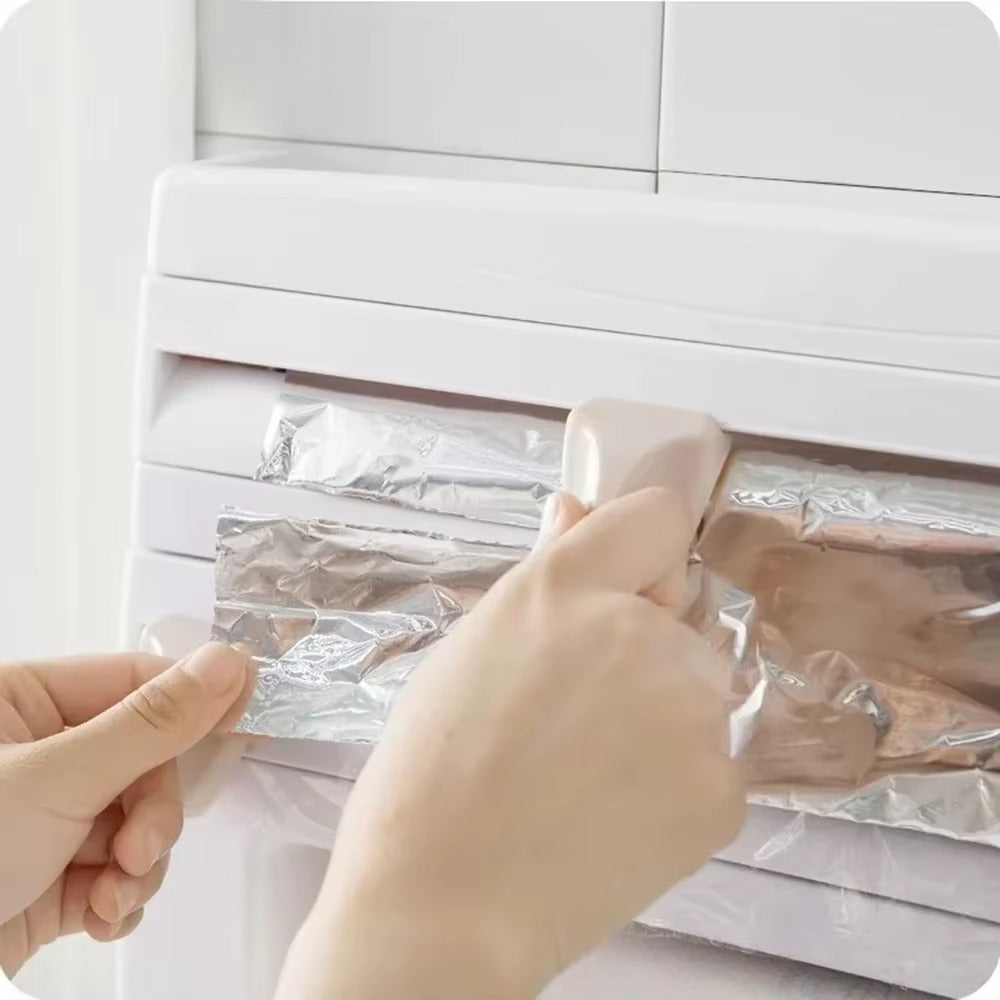 Wall Mounted Paper Towel Rack For Kitchen, Sauce Bottle Rack 4 In 1 Wrap Cutting Rack Multifunctional Storage Rack Accessories