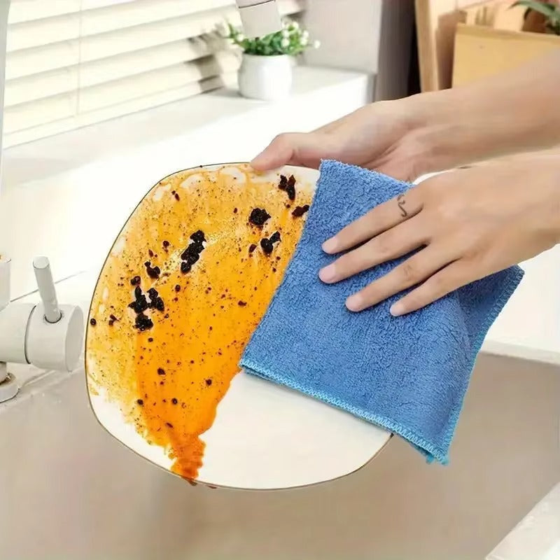 10/20pcs Vibrant Microfiber Cleaning Cloths | Absorbent, Quick-Dry, Reusable Towels for Kitchen