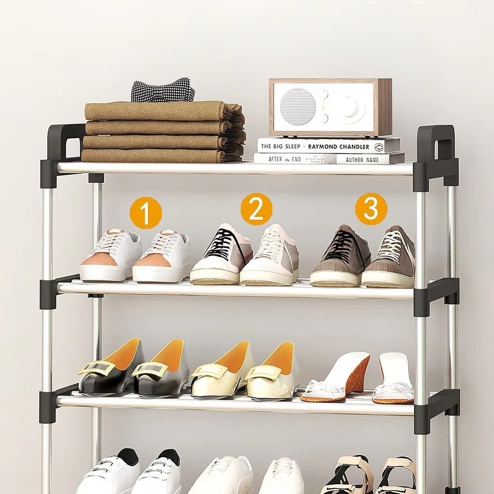 7Floor Simple Shoe Rack Multi Layer Dustproof Household Doorstep Shoe Cabinet Storage Space Saving Assembly Of Small Shoe Rack