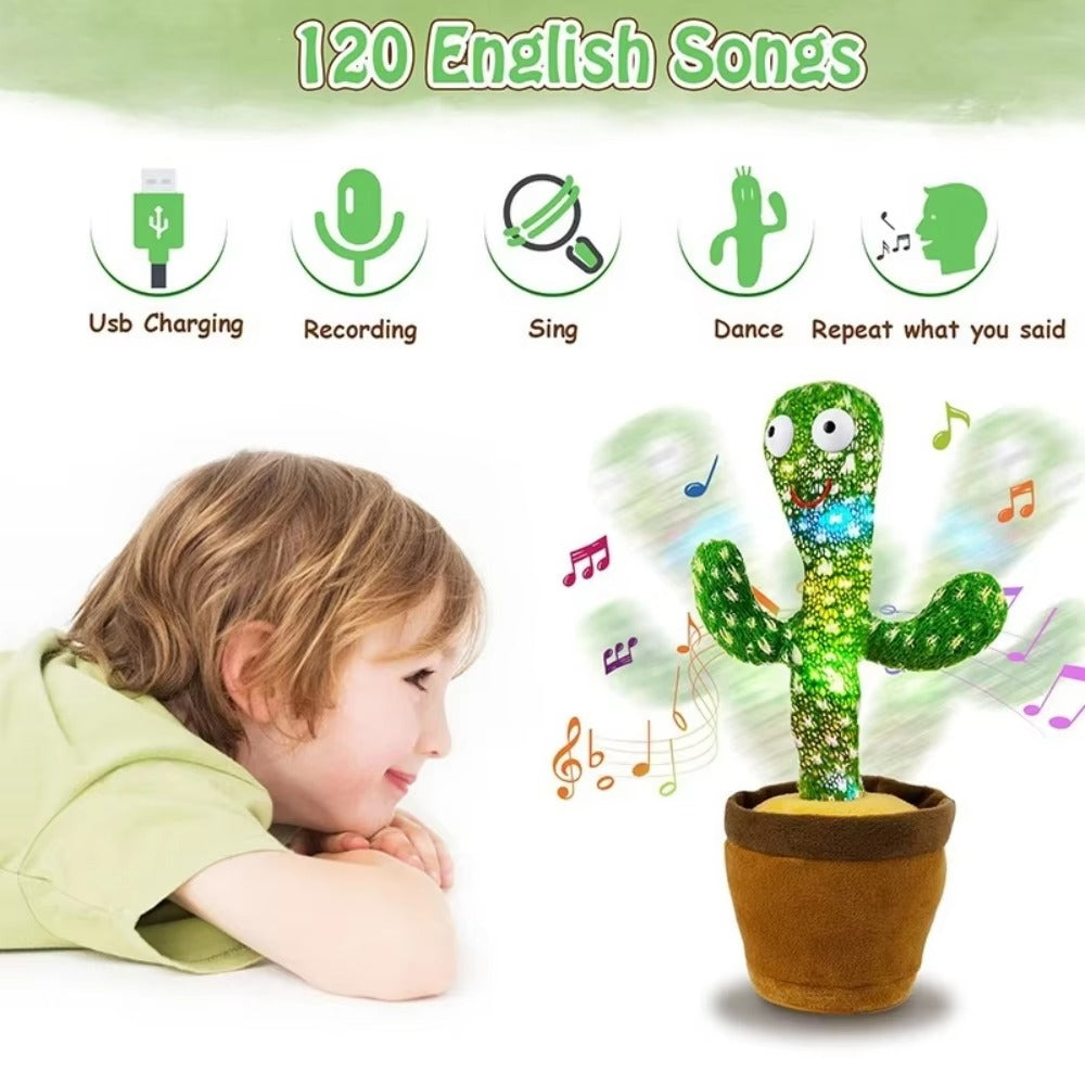 Talking Cactus Toys for Baby Dancing Singing Cactus Mimicking Toy with 120 English Songs Birthday Christmas Gifts for Kids
