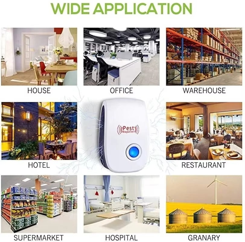 Electronic Ultrasonic Electromagnetic Pest Repeller – Mosquito, Mouse, Cockroach &amp; Insect Repellent Device