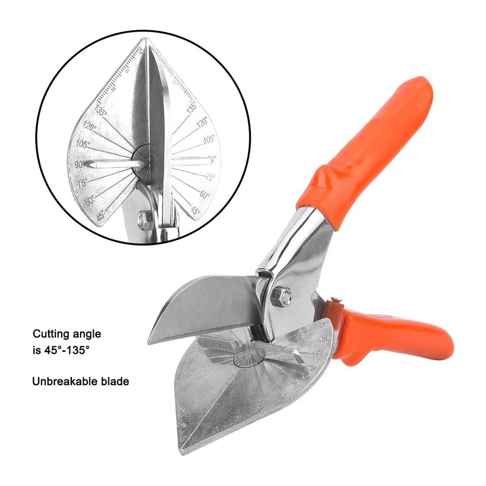 45-135 Degree Adjustable Miter Cutter – Multi-Angle Scissors for Plastic, PVC, Molding Trim, and Wall Panels