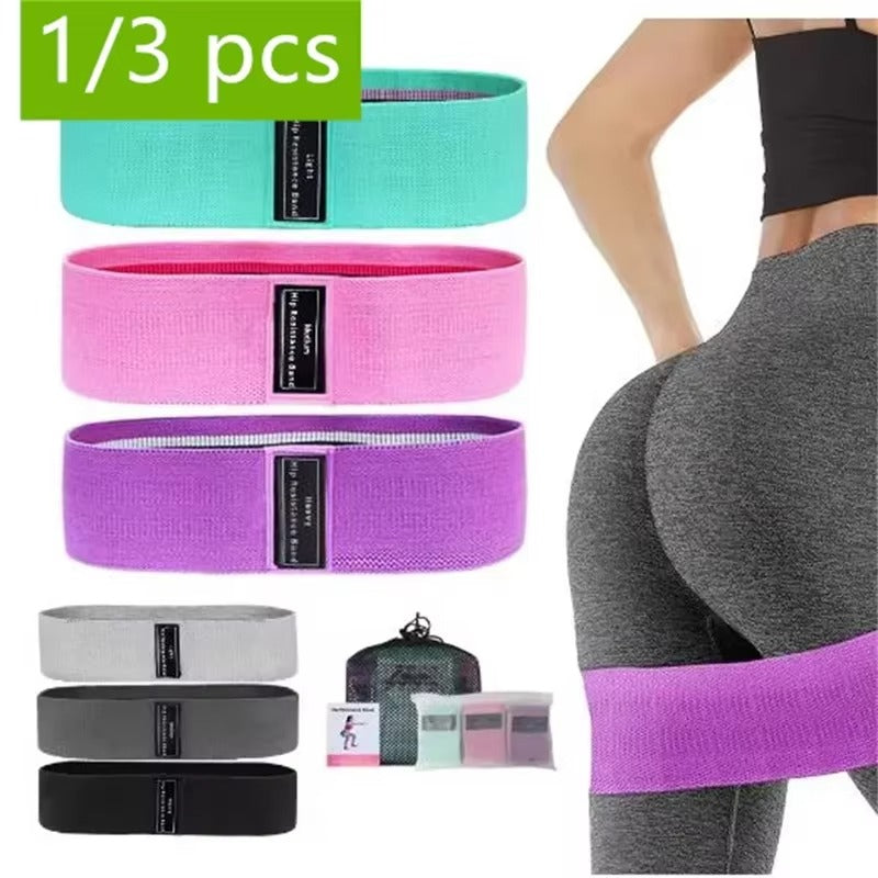 Fabric Resistance Hip Booty Bands Glute Thigh Elastic Workout Squat Circle Stretch Fitness Strips Loops Yoga Gym Equipment 3Pcs