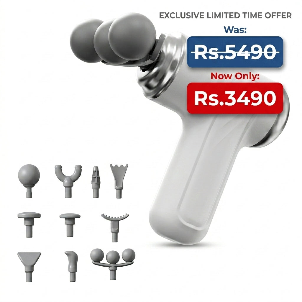 Bestseller 3 Fascia Guns 9 Replaceable Body Massagers Deep Beating Muscle Relaxation Shoulder Waist Back Massager