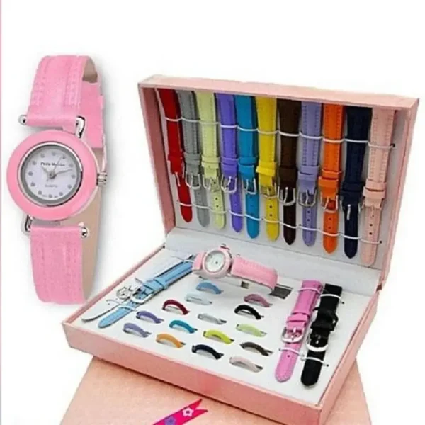 11 in 1 Ladies Watch Set (11 Colors Belt) - Image 2